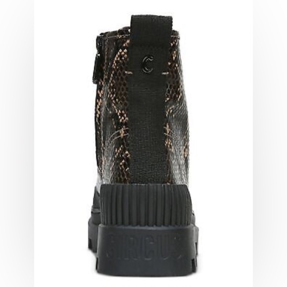Circus By Sam Edelman Snakeskin Embossed Lace up Boots - Picture 3 of 10